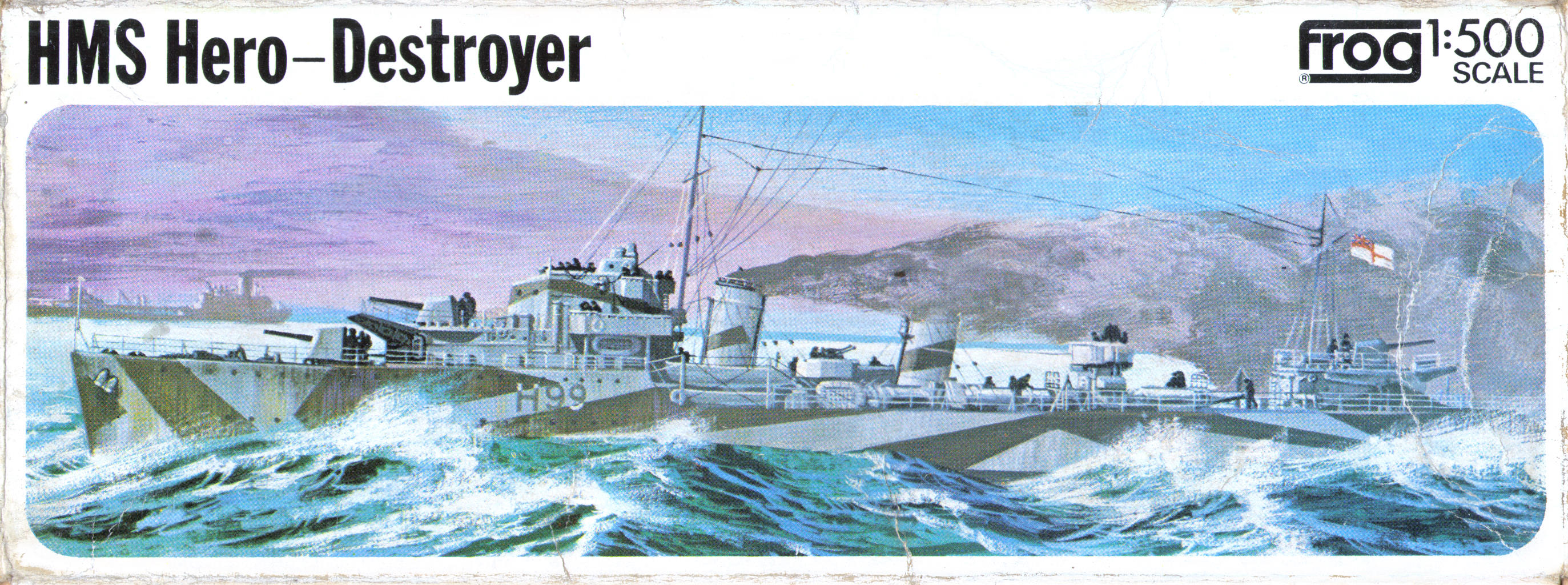 Коробка FROG F124 HMS Hero Destroyer, Rovex Models&Hobbies, 1975